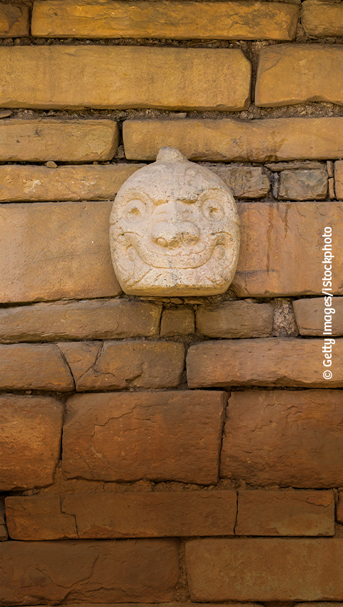 Keulenkopf aus Stein, Chavín-Kultur, Ancash