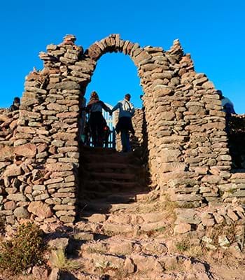 Amantani, mit Blick auf den See von einem günstigen Punkt aus.