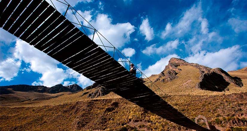 Suspension bridge in the Colca