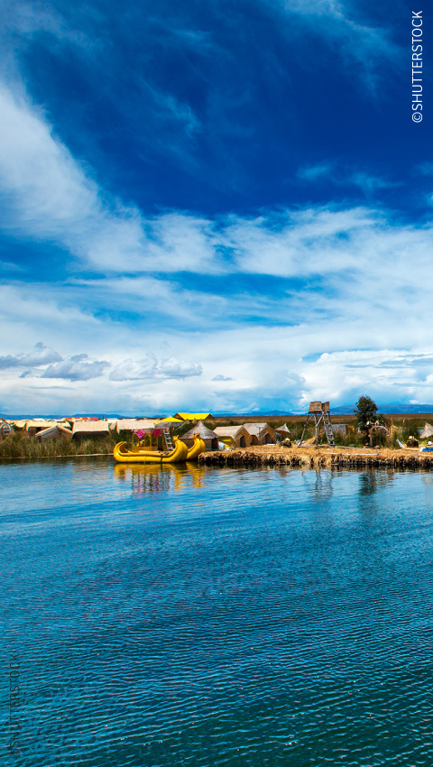 Floating islands of the Uros, Lake Titicaca, Puno