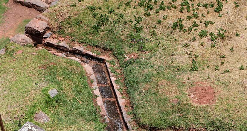 View of the stream from above