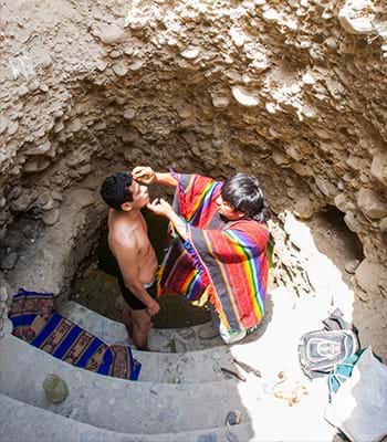Pozo ceremonial Moche en El Brujo