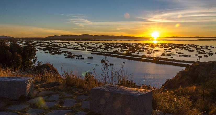 Atardecer en el Lago Titicaca