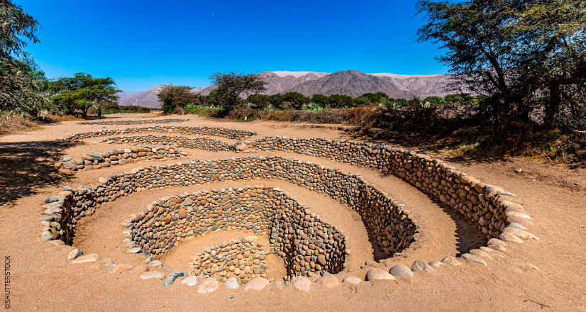 Los acueductos de Cantalloc en Nasca, Perú
