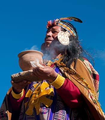 Representación de costumbres incaicas en el Cusco