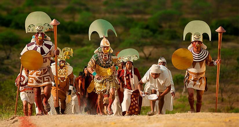 Cerimônia da cultura Moche no Museu Tumbas Reales