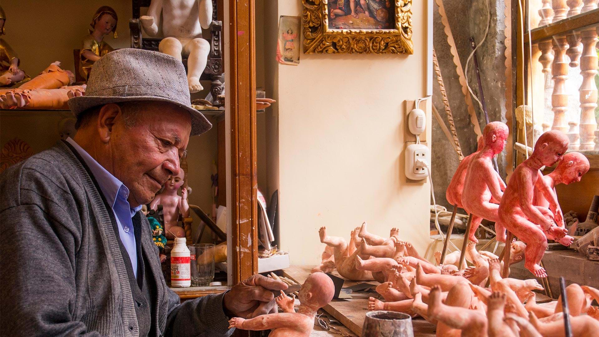 Artesão no bairro de San Blas