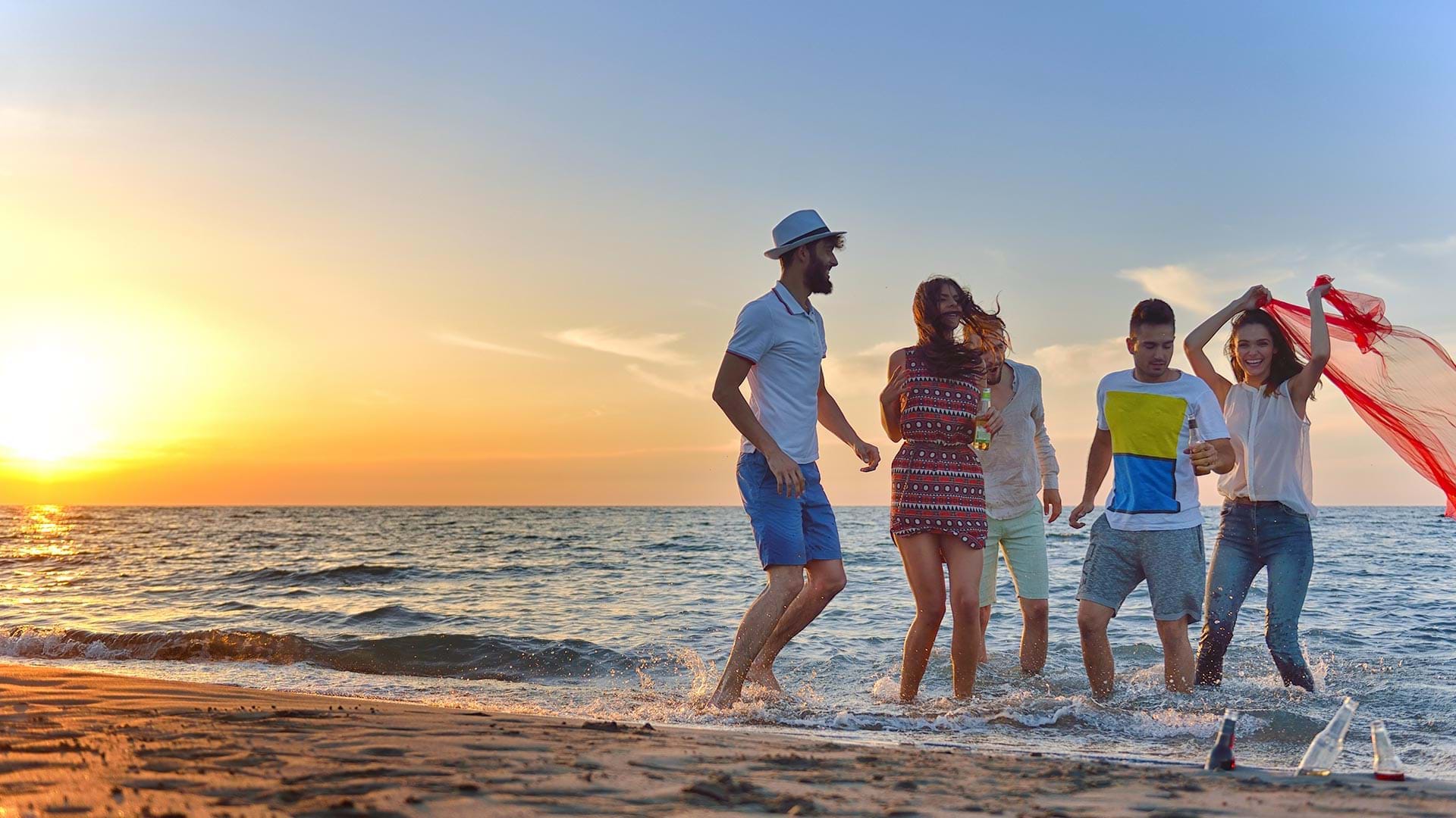 Amigos se divertindo em Punta Sal