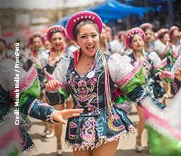 Typical dancers during the Festival of the Virgin of La Candelaria