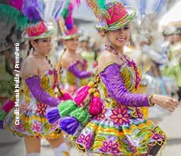 Typical dancers during the Festival of the Virgin of La Candelaria
