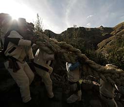 Renewal of an Inca bridge