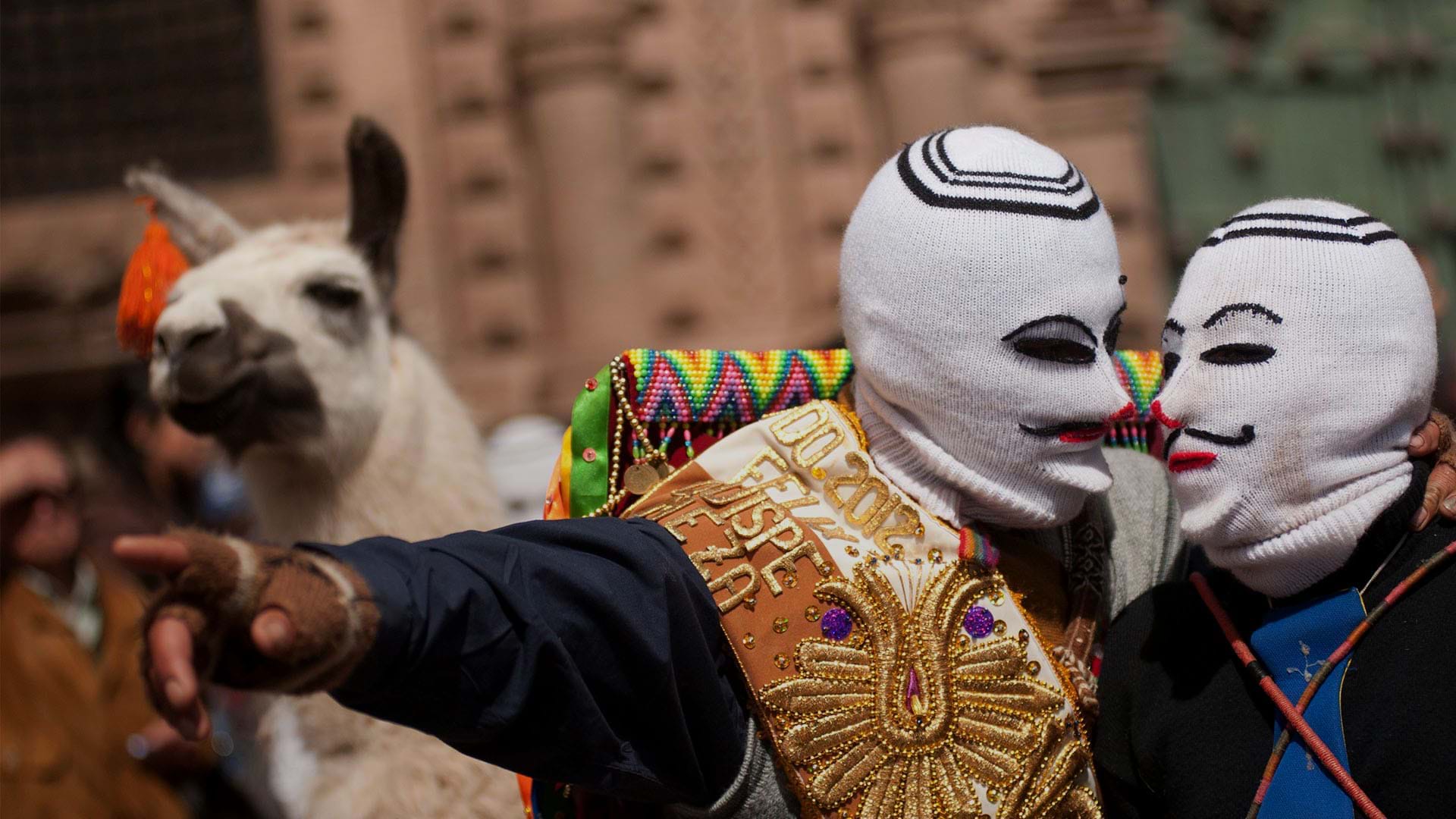 Typical dancers at the festival of the Lord of Qoyllurit