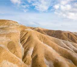 Desert hills around the Sanctuary of the Virgin of Chapi