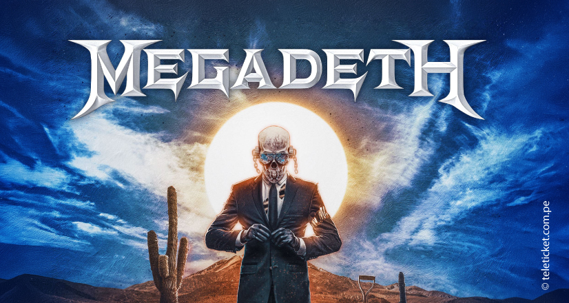 Banner concierto en Lima Megadeth 2026