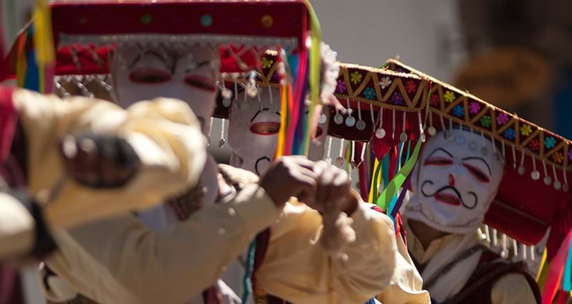 Allestimento della festività a Cusco