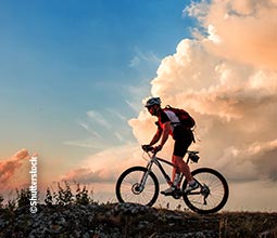 Blick auf die Mountainbiker