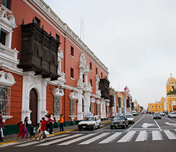 Colonial homes in Trujillo
