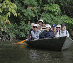 Tourists sailing in Madre de Dios