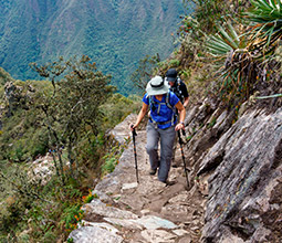 Trekking to Huayna Picchu
