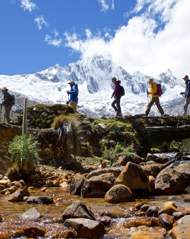 Trekking routes in the Peruvian highlands
