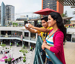 Tourists in Larcomar