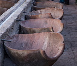 Decoratives vases in the Monastery of St. Catalina