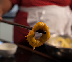 Plate of picarones in Lima