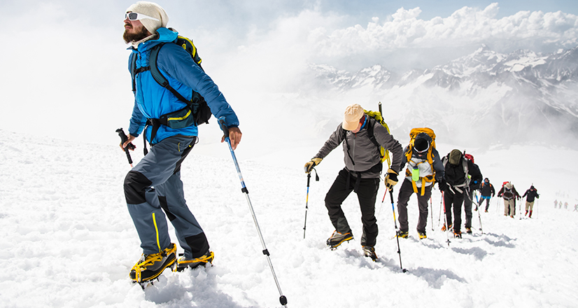 Trekking in the snow of Ancash