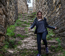 Tourists in Kuélap archaeological complex