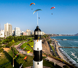 Miraflores boardwalk lighthouse