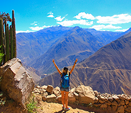 Tourist in the Colca Valley
