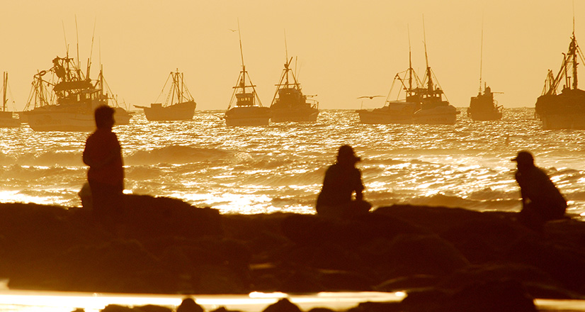 Sunset at a beach of the Peruvian North