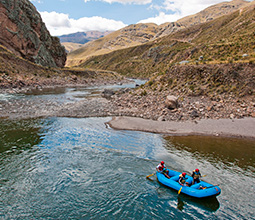 Tourists doing boating