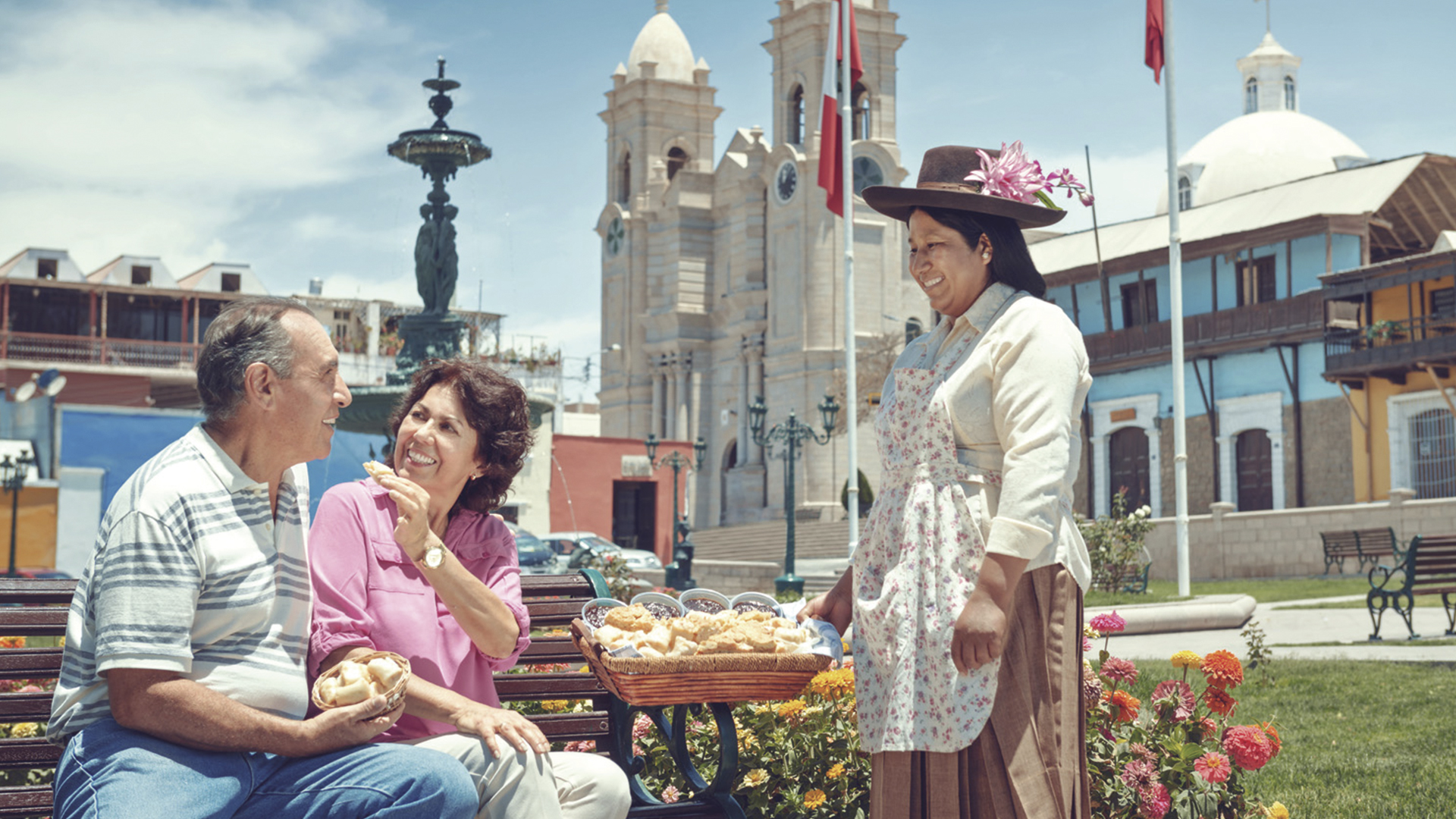 Dulces oriundos de Moquegua - Plaza de Armas de Moquegua.