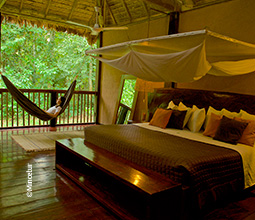 Interior de la Posada Amazonas.