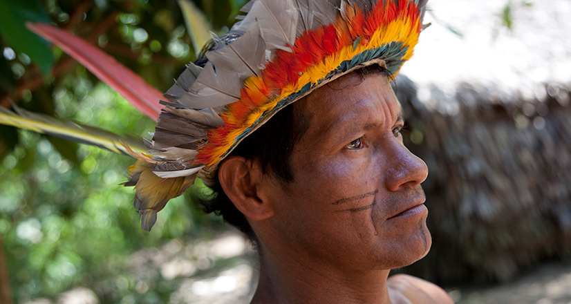Nativo Bora de la comunidad de San Andrés
