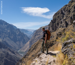 Senderista nel Canyon del Colca