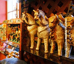 クスコでの手工芸品の展示・販売