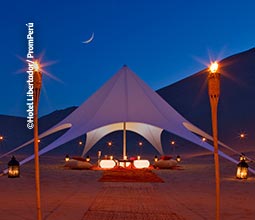 Carpa no deserto de paracas