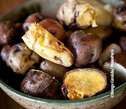 Variedade de batatas no Vale Sagrado