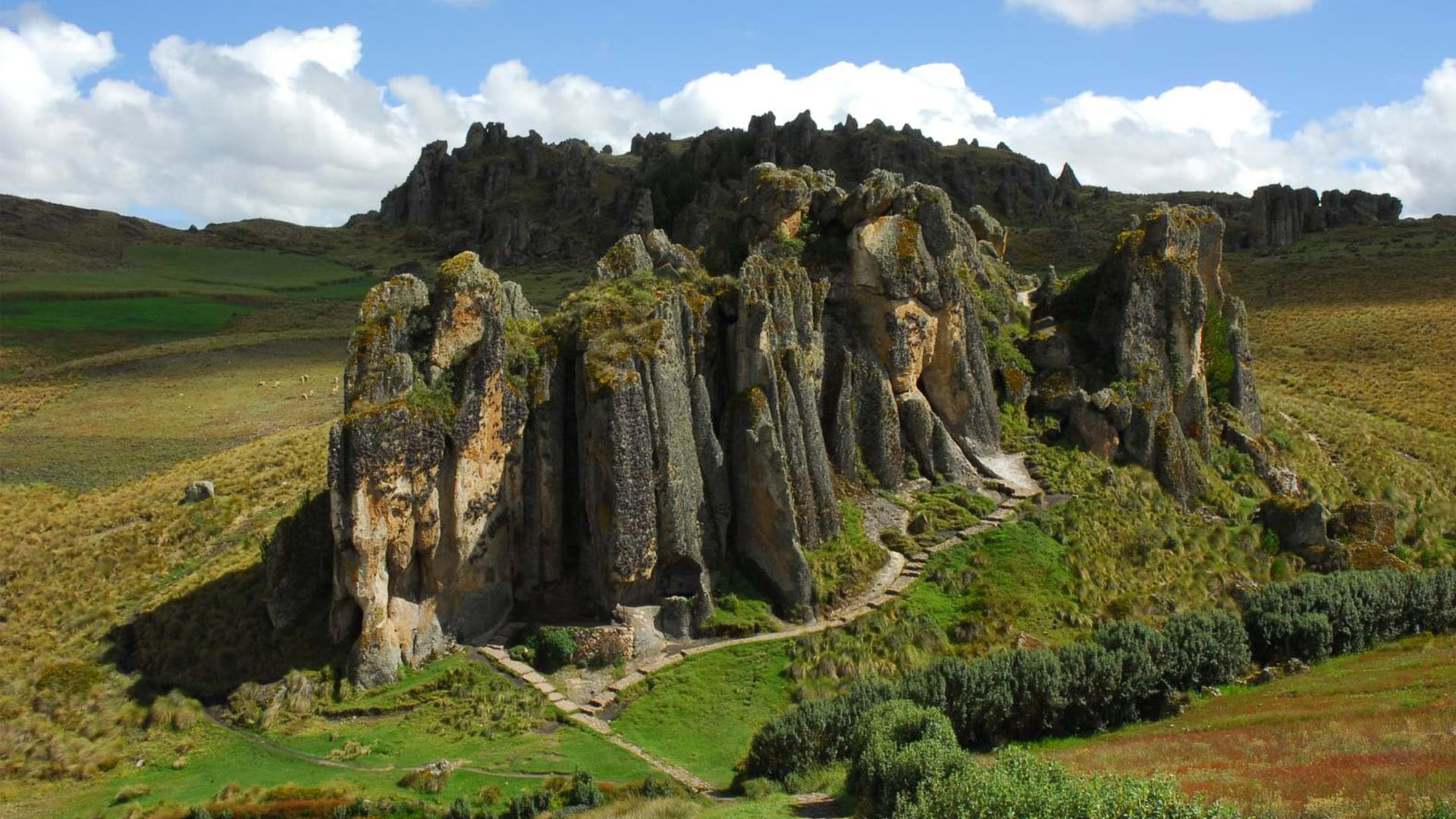 Here the impressive stone forests of