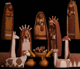 Nacimiento con motivos peruanos
