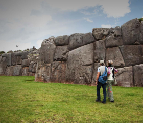 Tourists in Sacsayhuaman, Cusco