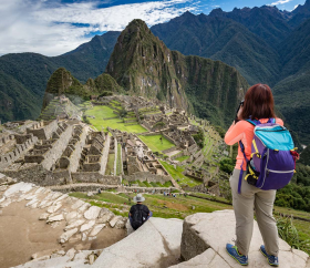 Turista en Machupicchu