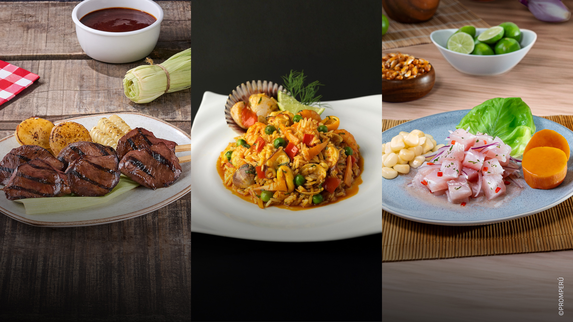 Pratos típicos do Peru.