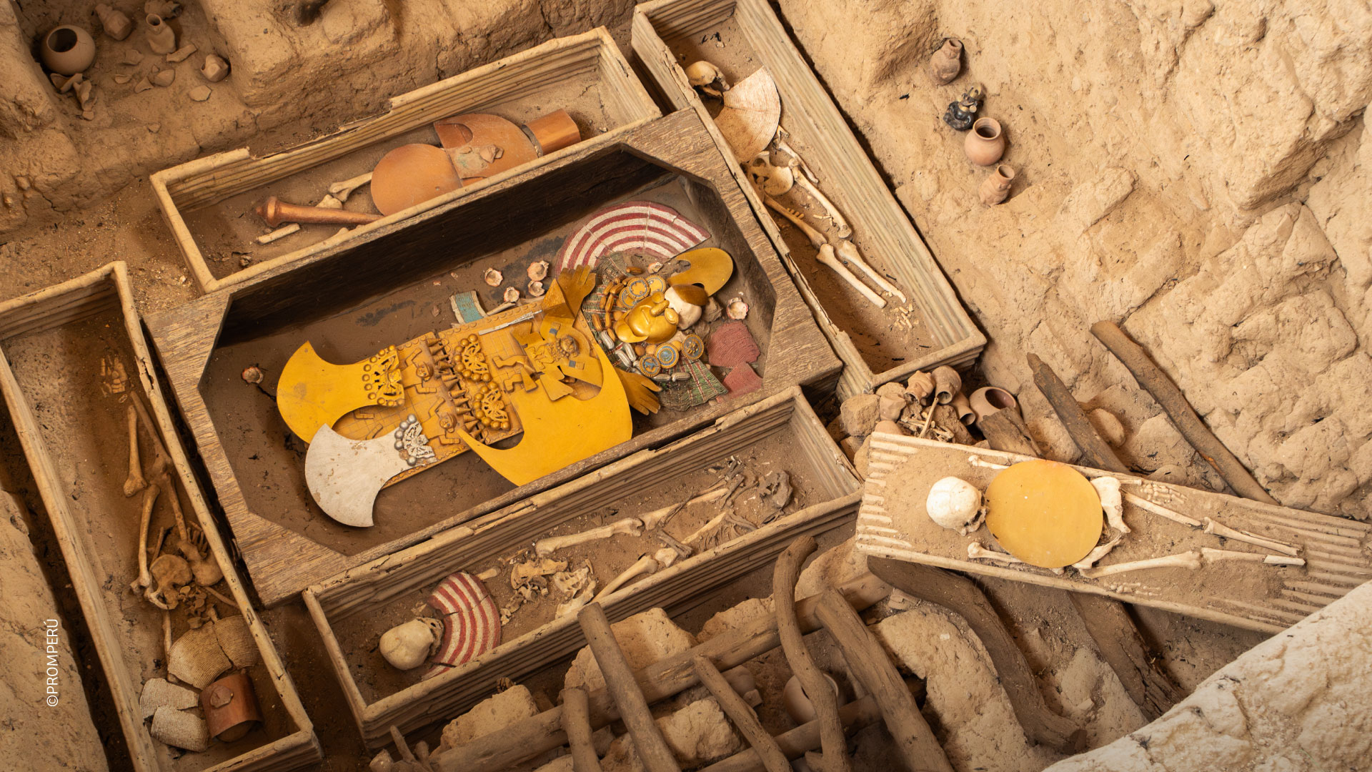 Représentation de la tombe du Seigneur de Sipán à Huaca Rajada