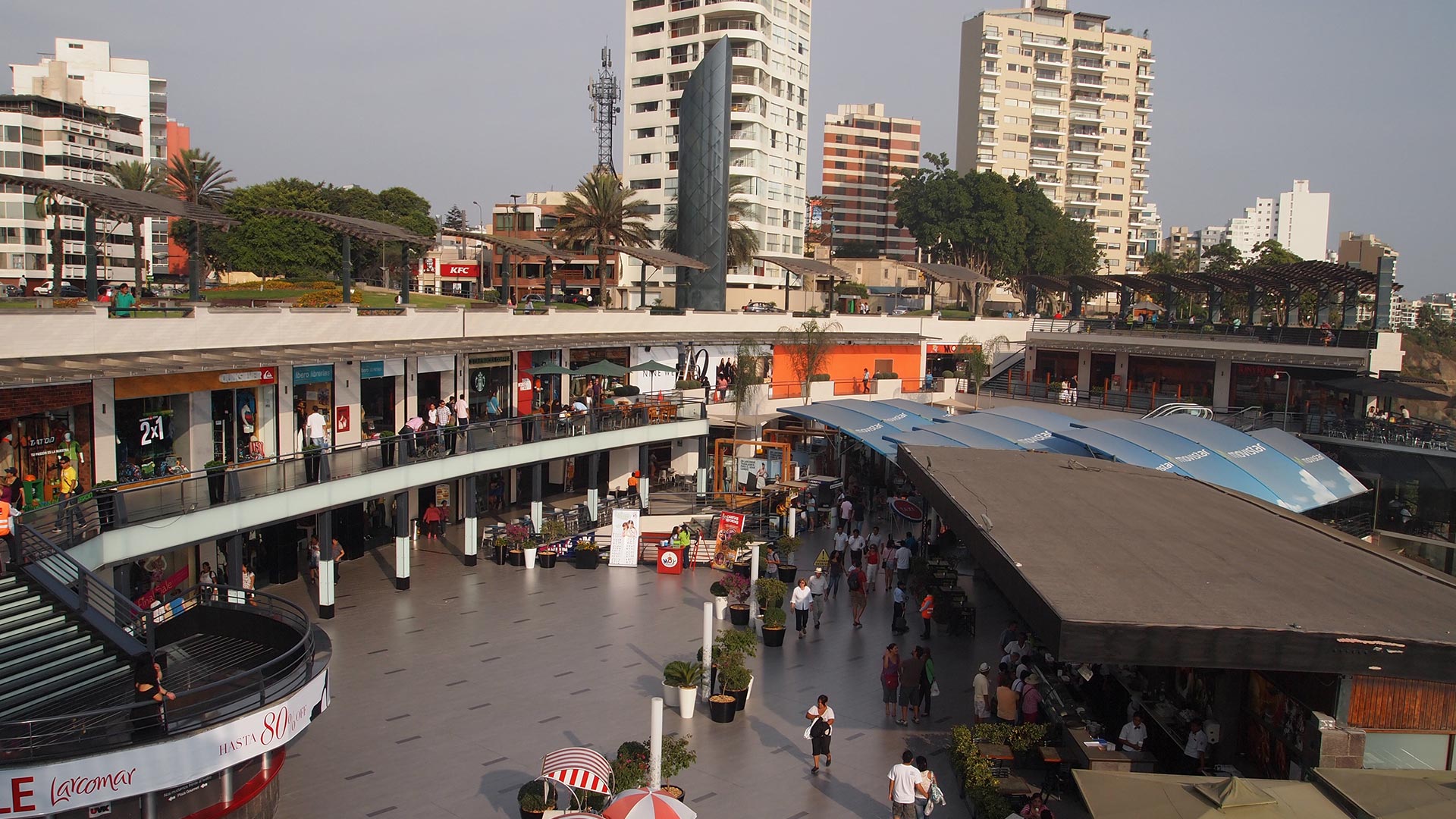 Shopping at the Larcomar Shopping Center
