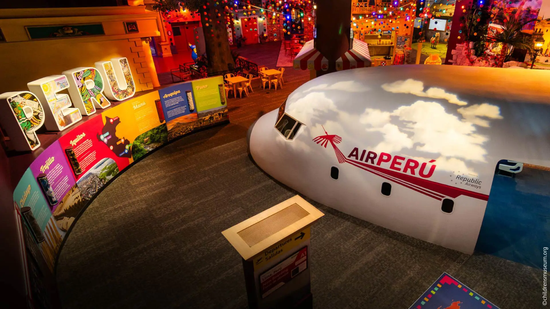 View of the Take Me There: Peru exhibition at The Children’s Museum of Indianapolis.
