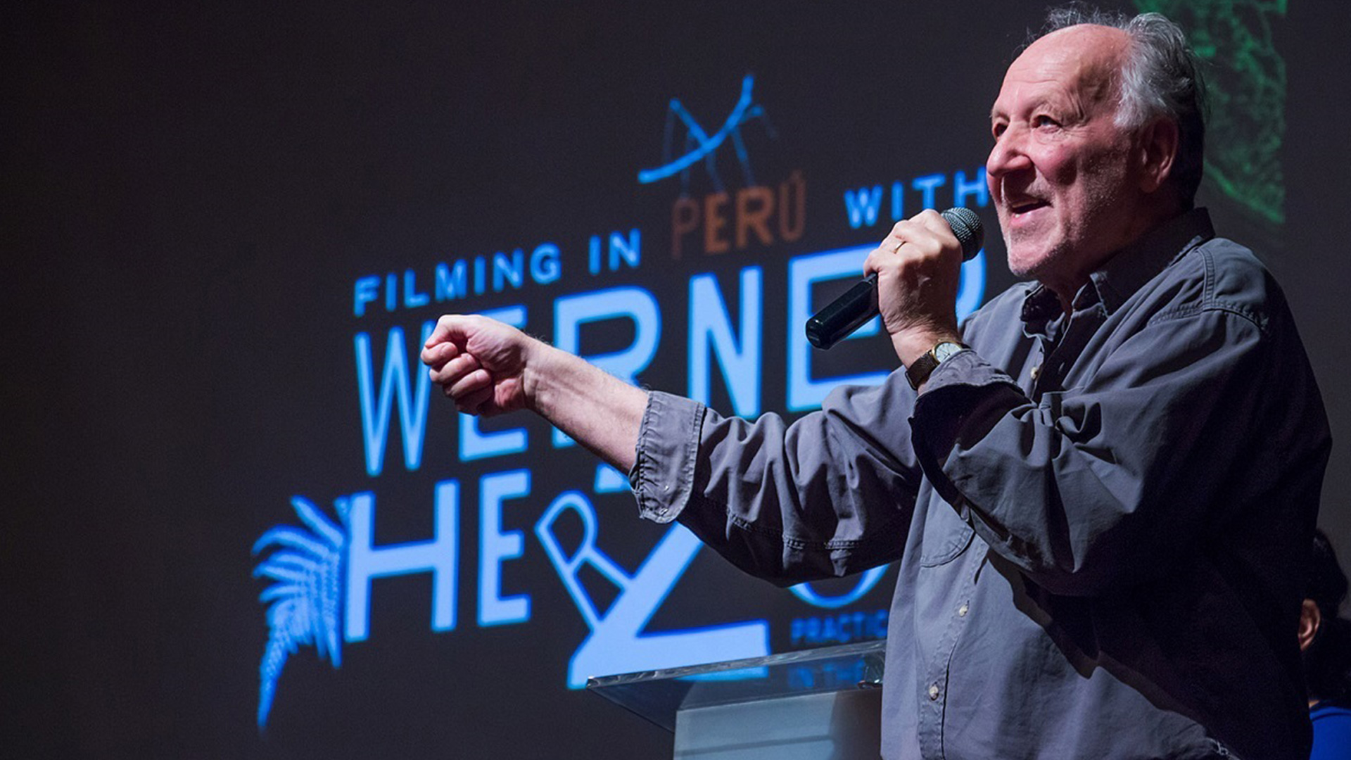 Famous filmmaker Werner Herzog visits Peru to give workshops to young people from all over the world in Madre de Dios